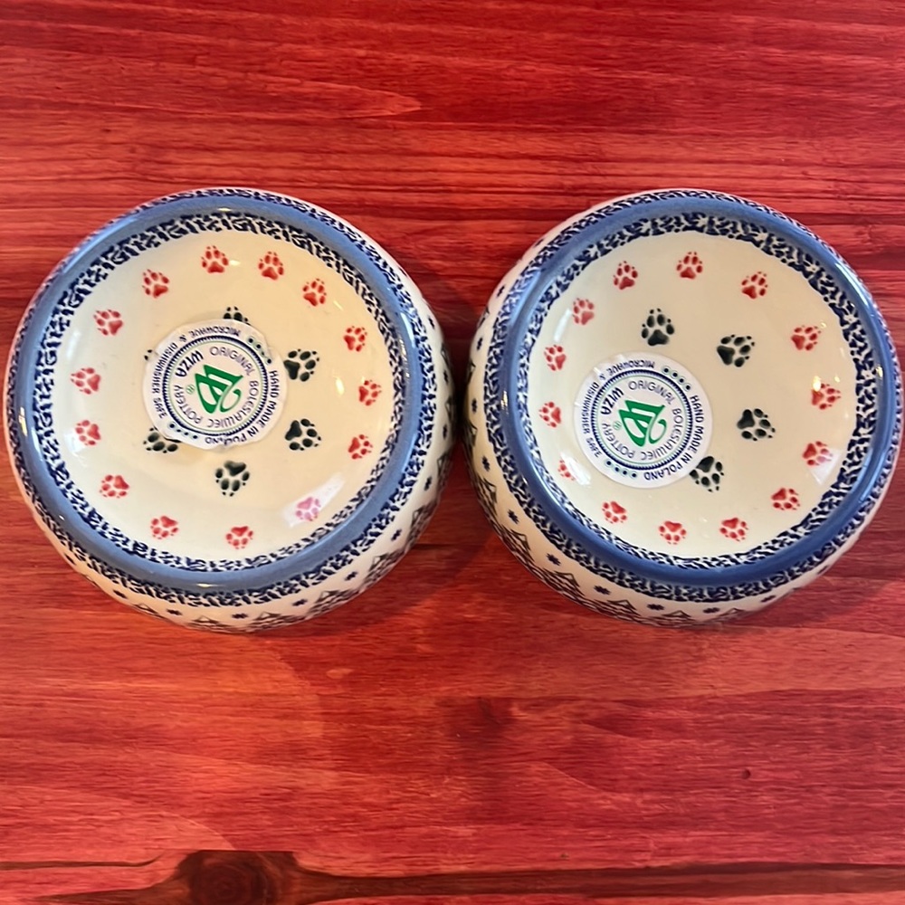 Boleslawiec Polish Pottery Dog Bowls!